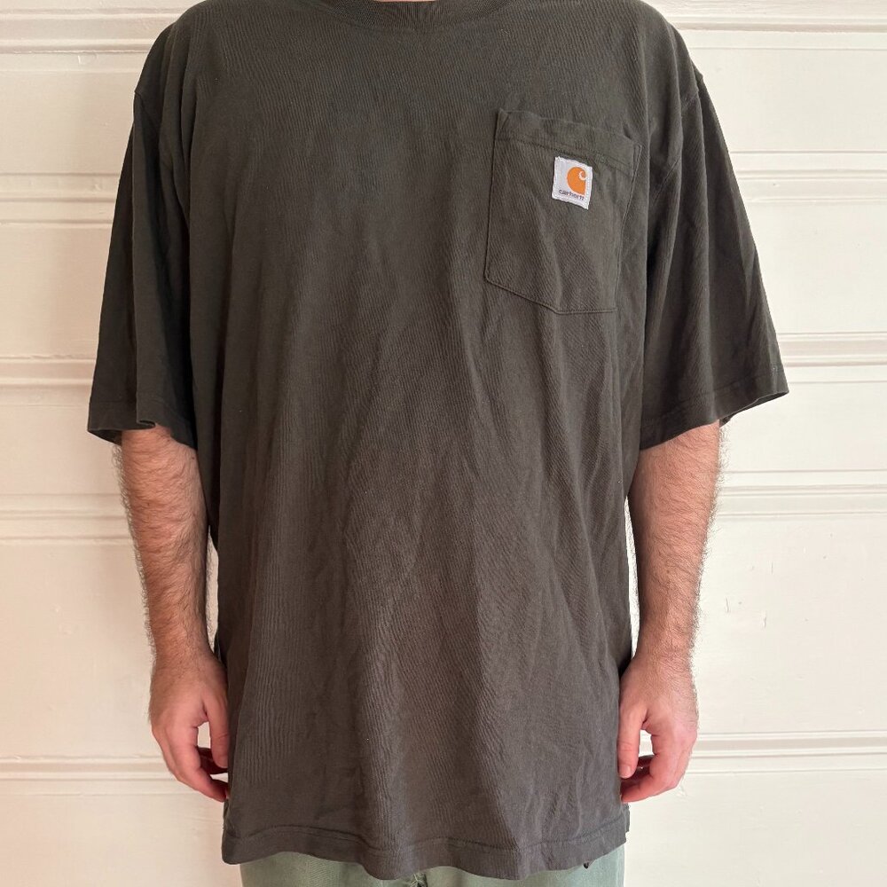 Carhartt XL Loose Fit T-Shirt Green/Brown